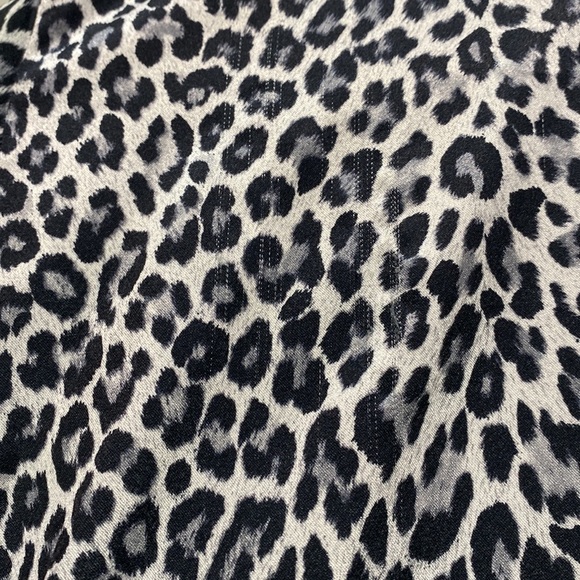Mary‎ McFadden kaftan snow leopard print long satin - Picture 9 of 13